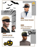 Qlenkay Sun Visor Hat with Novelty Fake Hair Adjustable Golf Baseball Cap Attached Flair Spiked Hairpiece Peaked Wig for Halloween Cosplay Party Natural Black