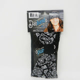 Danbando Headband Head Wrap Bandanna Black White Paisley 4 Way Spandex Stretch Sweatband