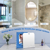 Fogless Shower Mirror, Anti Fog With Shaver holder square Bathroom Shaving Mirror, Fog-Free Wall Hanging Mirror for Bathroom Home Traveling