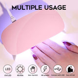 Maphie Gel Nail Starter Kit with Nail Light, Mini 6ml Soak Off Gel Nail Polish, Top and Base Coat, Nail Art Manicure Tools Set
