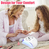 150W UV LED Nail Lamp,Yivon Nail-Light Dryer for Gel and Regular Polish with 4 Timers, Nail Art Tools for Manicure and Pedicure