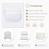 Ceephouge Luxury Bath Pillow, Upgraded 5D Super Soft Air Mesh Bathtub Pillows with Waterproof Shower Cap, Extra Strong Suction Bathtub Pillow Neck Head Support, Bath SPA Pillow for Women Men