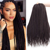7 Packs 22inches Box Braids Crochet Braids 3X Box Braid Crochet Hair Extension 20 Strands/Pack (22"7Packs,#2)