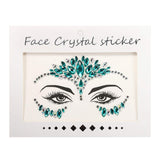 Vtrem 10 Sets Festival Face Jewels Stickers, Mermaid Crystal Face Gems Glitter, Rhinestone Temporary Tattoos Decorations for Music Festival Party, Eyes Face Body