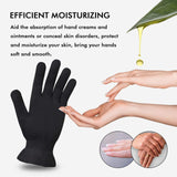 MIG4U Moisturizing Beauty Gloves Touchscreen Cotton Glove for SPA, Eczema, Dry Hands, Cosmetic Treatment, black 3 pairs size s/m