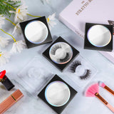 60 Pieces Eyelash Packaging Box 30 Soft Paper Lash Case Square False Eyelashes Packaging Empty Lash Case Eyelash Box Eyelash Holder Packaging Eyelash Box Case with 30 Lash Trays (Black Silver Frame)