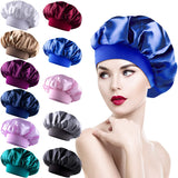 Duufin 11 Packs Sleeping Caps Satin Bonnets Hair Loss Cap Night Cap Salon Sleep Bonnet Cap Hat Hair Cover for Women