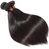 BLACKMOON HAIR Brazilian Virgin Hair 3 Bundles Weaves Virgin Unprocessed Straight Human Hair 14 14 16inches Brazilian Straight Hair Natural Black Color