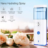 Nano Facial Mister, 2pcs Handy Cool Facial Mist 20ml Toner Pure Milk Automatic Mist Sprayer, Moisturizing & Hydrating for Skin Care, Makeup, Eyelash Extensions, USB Rechargeable