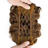 Messy Curly Hair Bun Extensions Updo Hairpiece Chignons Easy Stretch Hair Combs Clip in Ponytail Extensions
