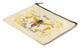 Cute Canvas Makeup Bag Always Bee Kind Bag Bee Makeup Bag Pencil Bag Travel Gifts Zip Makeup Bag