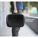Barber Leather Tool Case, Segbeauty Large Embossed Crocodile Hairdresser Carrying Case Portable Hair Stylist Storage Organizer with Divider for Travel Clippers Shears and Pet Grooming Supplies
