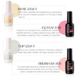 Dipping Powder Nail Starter Kit - 6 Pastel Fall Winter Colors Candy Lover Dip Powder System Acrylic for French Nail Art Essential set, No Curing Needed Portable Kit for Travel