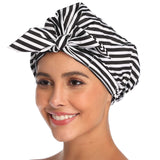 Shower Cap for Women, Large Shower Cap for Long Hair Cute Reusable Shower Caps Waterproof with Terry Lined