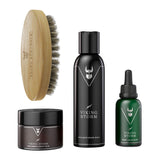The Beard Struggle Starter Kit | Beard Growth Kit - Nourishing Beard Balm, Oil, Wash & Brush for All Hair Types - Repairs Damaged Hair - Helps Moisturize Dry Skin - (Silver - Viking Storm)