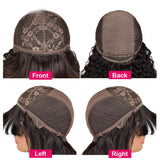 Short Bob Wigs Body Wave Human Hair Wig with Bangs Brazilian Virgin Human Hair None Lace Front Wigs With Bangs 130% Density Glueless Machine Made Wigs For Black Women 10 Inch