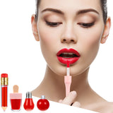 34 Pieces Mini Refillable Lip Gloss Tube Novelty Pencil Shaped Lip Gloss Bottle Ice Cream Shaped Lip Balm Tube Lollipop Shaped Empty Tube Light Bulb Shaped Balm Container with Funnel for Women Girl