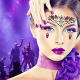 10Sets Halloween Mermaid Festival Face Jewels Rave Face Gems Glitter Festival Body Jewels Sticker Glitter Face Rhinestone eye Stickers Temporary tattoos Glitter Rave & Party Accessories