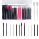 Deoot 300 PCS Disposable Makeup Applicators Eyelash Mascara Brushes,& Lip Brushes Lipstick Lip Gloss Wands & Eyeliner Brushes & Organizer Box With 2 PCS Double-Sided Silicone Exfoliating Lip Brush Applicator Tool Makeup Beauty Tool Kits