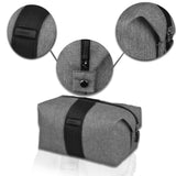 GYSSIEN Water Resistant Unisex Cosmetic And Toiletry Bag For Travel, Durable Mens Shaving Bag (Gray)
