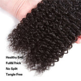 12A Kinky Curly Human Hair Weave 3 Bundles Jerry Curly 100% Human Hair Weaving Unprocessed Soft Human Hair Extensions Natural Color bohemian Curl No Shedding(18 20 22) Total 300g Pecwu