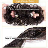 2PCS Messy Bun Hair Scrunchies for Women's Hair Messy Bun Hair Piece Synthetic Chignon Bun Extensions (Dark Brown)