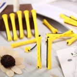 60 Pieces Hair Perm Rods Non-Slip Hair Rollers Plastic Cold Wave Rods Short Curlers Rod with Elastic Rubber Band Perming Rods Curlers Hairdressing Styling Tool (Yellow,0.28 Inch)