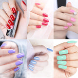 Homost Gel Nail Polish Set, Red Pink Purple Green 6 Colors Gel Nail Polish Kit, DIY Nail Art Set