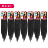 Ronsaen Box Braids Crochet Hair Kanekalon Crochet Box Braids Hair（7Packs/Lot) (30"7Packs, 1B#)