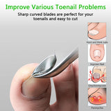 Podiatrist Toenail Clippers，Professional Ingrown or Thick Toe Nail Clippers for Men & Seniors ，Long Handle for Easy Grip +Leather Packaging, Safe Storage - Maintain Healthy Nails with Ease by gurelax…