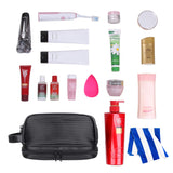 LEEFE Toiletry Bag for Men, Waterproof Travel Toiletry Organizer Bag, Shaving Bag Dopp Kit Bathroom Toiletries Organizer PU Leather Cosmetic Bags