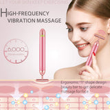 Face Massager Roller Electric Beauty Bar 24k Golden Sonic Energy T Shape 3D Roller 2 In 1 Face Massager Kit Instant Face Lift Anti Wrinkles Skin Tightening Face Firming
