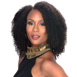 Zury Human Hair Weave Clip On 9Pcs 4A Coily (12", NATURAL)