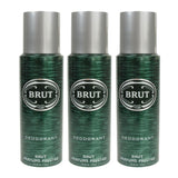 Brut 3 X Original Deodorant Body Spray 200Ml For Men Faberge