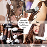 S-noilite Micro Loop Ring Hair Extensions Human Hair 16Inch 50g 50 Strands Micro Bead Links Hairpieces Pre Bonded Cold Fusion Tipped Silky Brazilian Remy Hair #6 Light Brown
