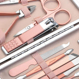 Manicure Set Pedicure Kit for Women and Men Nail Clippers, Professional Stainless Steel Nail Scissors Grooming Kit Nail Cutter Pedicure Nail Clipper Tools With Travel Case (16 in 1)