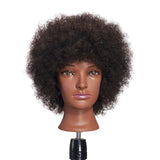 Hairginkgo 100% Human Hair Mannequin Head Hairdresser Training Head Manikin Cosmetology Doll Head (92092B0210)