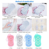 HelloCreate Silicone Bath Body Scrubber Exfoliating Massage Shower Brush Baby Shampoo Brush