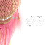 Modernfairy Anime Wig Pink for Cosplay Party, Synthetic Layered Short Hair Wigs with Bangs, Pastel Wigs for Women Girls Men Kids