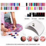 48W Nail Dryer Lamp, Cordless Rechargeable Led UV Light Manicure Art Tool with 30s 60s 90s Time Setting Function for Gels Polish(White)