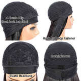 Seelaak 10A Ombre Wine Red 99j Straight Headband Wig 20 Inch 180% Density None Lace Front Wigs Silky Straight Machine Made Headband Wig for Black Women