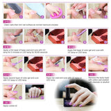 Gel Polish Set Blue Velvet 7PCS Soak Off UV LED Glitter Gel Nail Varnish Kit 10ML