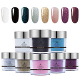Biutee Dipping Powder Systerm 8 Boxes Starter Kit Nail Art Glitter Powder Set Acrylic Dipping 0.34fl.oz Color Powder (8 Colors)