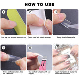 Acrylic False Nail Tips Kit, 600pcs Coffin Clear and Natural Half Fake Nail Tips with Storage Case,5 Nail Glues,1 Professional Nail Clipper,Nail File,Sponge Polishing,Nail Glue Remover