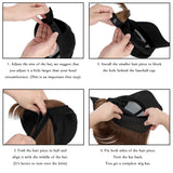 XBwig Baseball Cap Wigs For Women Black Hat With BoB Hair Extensions Attached Synthetic Hairpieces Short Wig Adjustable Caps With Magic Paste Ash Blonde
