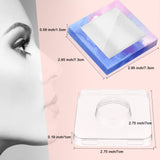100 Piece Paper Eyelash Packaging Box Lashes Boxes Packaging, 50 Piece Empty Eyelash Boxes Lash Box, 50 Piece Empty Eyelash Boxes Tray False Eyelashes Storage Box Packing Box Lid Tray (Blue Pink)