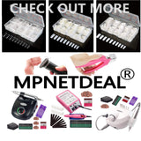 1000Pcs MPNETDEAL French False Nail Tips Fake Half Cover Artificial Acrylic Nails Extension Tips with Storage Box 10 Size for Nail Salon or Home Use by Mpnetdeal (Natural and Clear)