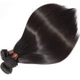 BLACKMOON HAIR Brazilian Virgin Hair 3 Bundles Weaves Virgin Unprocessed Straight Human Hair 14 14 16inches Brazilian Straight Hair Natural Black Color