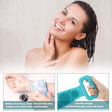 Silicone Back Scrubber For Shower,HIGHGO 2 Pack Double Sided 2020 Updated Silicone Bath Body Brush,Easy to Clean Washer Exfoliating More Hygienic (PURPLE-PINK)