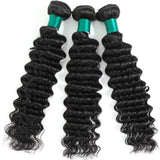 Lizourey Hair Brazilian Virgin Hair Deep Wave Human Hair One Bundle 26inch 100% Unprocessed Virgin Human Hair Extension Weave Deep Wave Bundle Natural Color (100+/-5g)/bundle